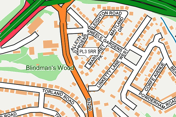 PL3 5RR map - OS OpenMap – Local (Ordnance Survey)
