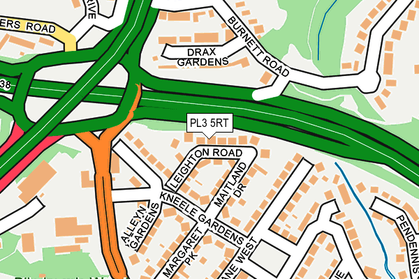 PL3 5RT map - OS OpenMap – Local (Ordnance Survey)