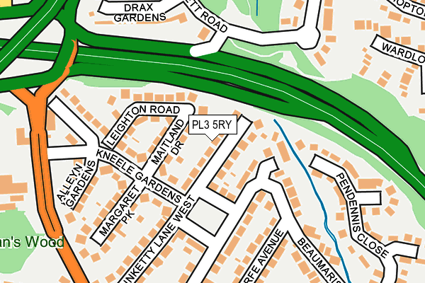 PL3 5RY map - OS OpenMap – Local (Ordnance Survey)