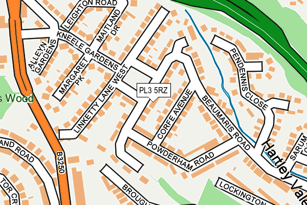 PL3 5RZ map - OS OpenMap – Local (Ordnance Survey)