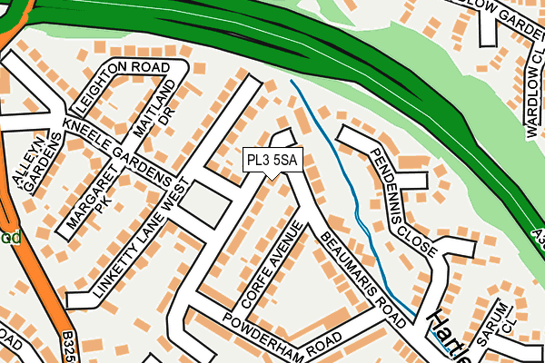 PL3 5SA map - OS OpenMap – Local (Ordnance Survey)