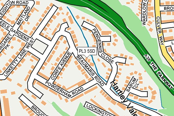 PL3 5SD map - OS OpenMap – Local (Ordnance Survey)