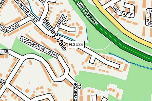 PL3 5SE map - OS OpenMap – Local (Ordnance Survey)