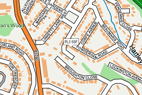 PL3 5SF map - OS OpenMap – Local (Ordnance Survey)