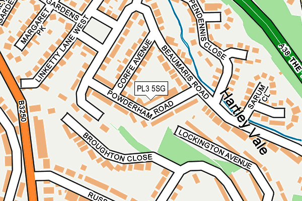 PL3 5SG map - OS OpenMap – Local (Ordnance Survey)