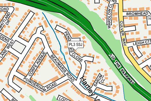 PL3 5SJ map - OS OpenMap – Local (Ordnance Survey)