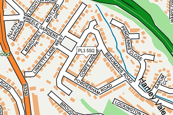 PL3 5SQ map - OS OpenMap – Local (Ordnance Survey)