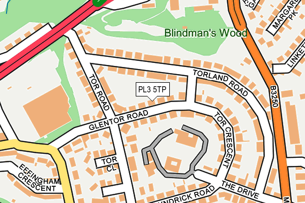 PL3 5TP map - OS OpenMap – Local (Ordnance Survey)