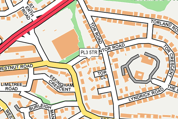 PL3 5TR map - OS OpenMap – Local (Ordnance Survey)