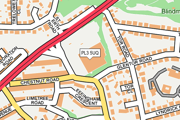 PL3 5UQ map - OS OpenMap – Local (Ordnance Survey)