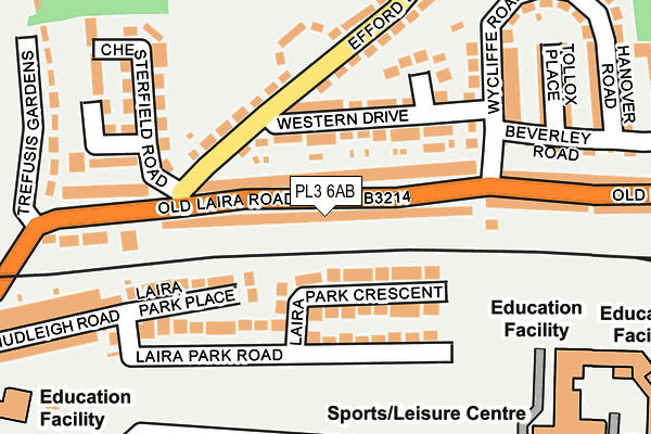 PL3 6AB map - OS OpenMap – Local (Ordnance Survey)