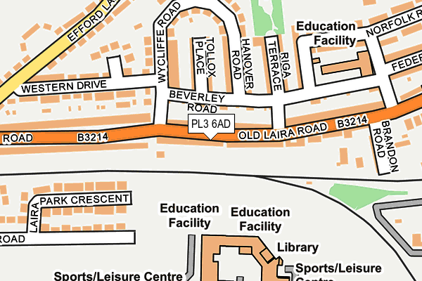 PL3 6AD map - OS OpenMap – Local (Ordnance Survey)