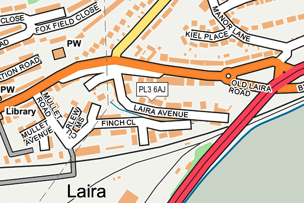 PL3 6AJ map - OS OpenMap – Local (Ordnance Survey)