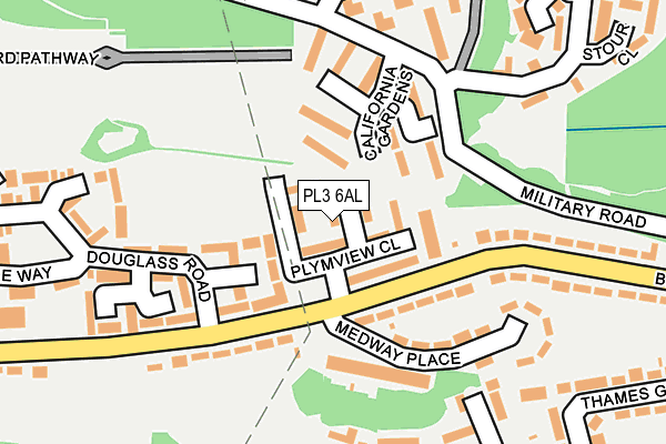 PL3 6AL map - OS OpenMap – Local (Ordnance Survey)