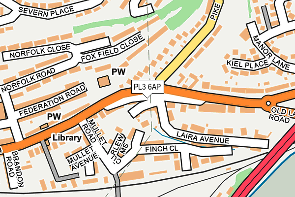 PL3 6AP map - OS OpenMap – Local (Ordnance Survey)