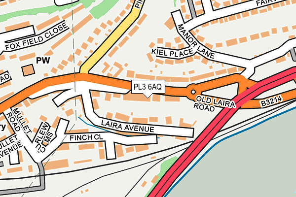 PL3 6AQ map - OS OpenMap – Local (Ordnance Survey)