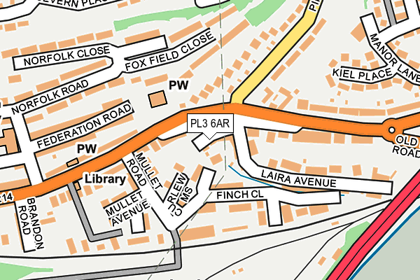 PL3 6AR map - OS OpenMap – Local (Ordnance Survey)