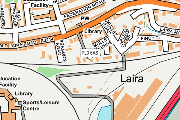 PL3 6AS map - OS OpenMap – Local (Ordnance Survey)