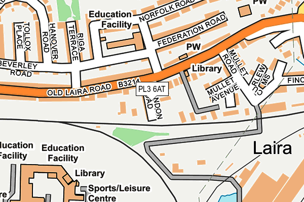 PL3 6AT map - OS OpenMap – Local (Ordnance Survey)