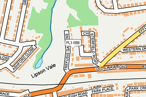 PL3 6BB map - OS OpenMap – Local (Ordnance Survey)