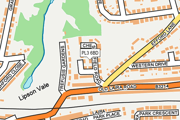 PL3 6BD map - OS OpenMap – Local (Ordnance Survey)