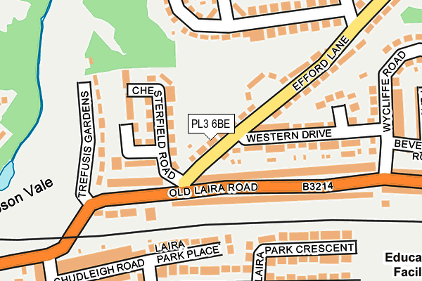 PL3 6BE map - OS OpenMap – Local (Ordnance Survey)