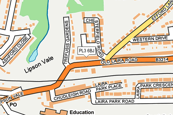 PL3 6BJ map - OS OpenMap – Local (Ordnance Survey)