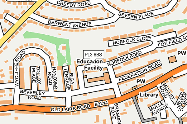 PL3 6BS map - OS OpenMap – Local (Ordnance Survey)