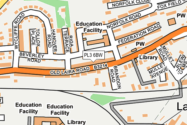 PL3 6BW map - OS OpenMap – Local (Ordnance Survey)