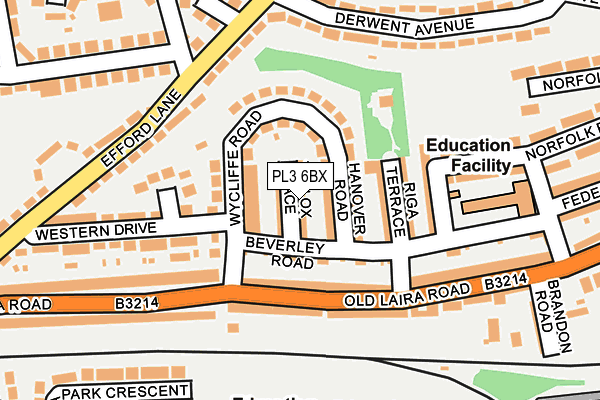 PL3 6BX map - OS OpenMap – Local (Ordnance Survey)