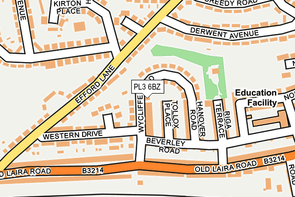 PL3 6BZ map - OS OpenMap – Local (Ordnance Survey)