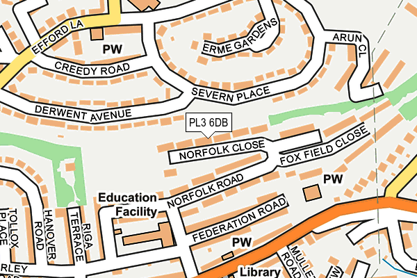 PL3 6DB map - OS OpenMap – Local (Ordnance Survey)