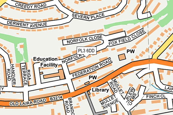 PL3 6DD map - OS OpenMap – Local (Ordnance Survey)