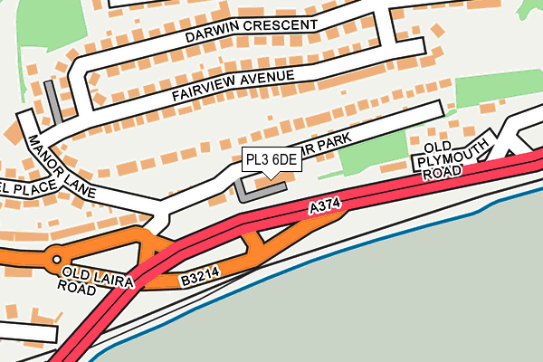 PL3 6DE map - OS OpenMap – Local (Ordnance Survey)