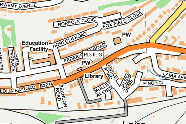 PL3 6DG map - OS OpenMap – Local (Ordnance Survey)