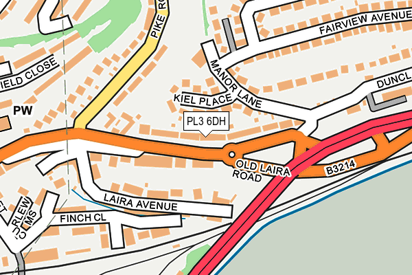 PL3 6DH map - OS OpenMap – Local (Ordnance Survey)