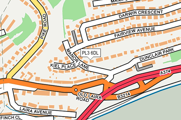 PL3 6DL map - OS OpenMap – Local (Ordnance Survey)