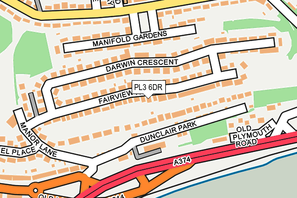 PL3 6DR map - OS OpenMap – Local (Ordnance Survey)