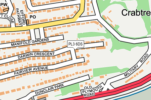 PL3 6DS map - OS OpenMap – Local (Ordnance Survey)