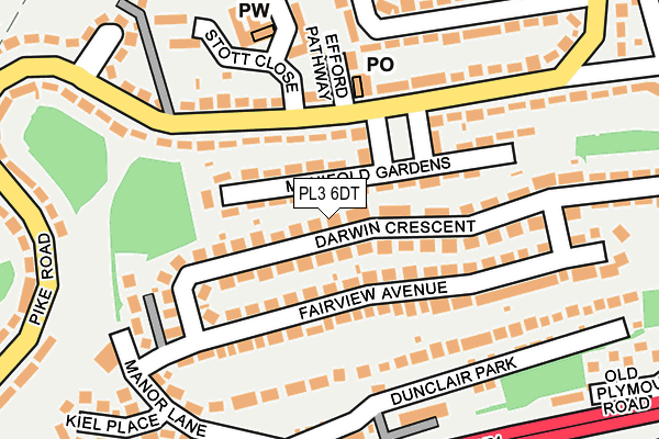 PL3 6DT map - OS OpenMap – Local (Ordnance Survey)