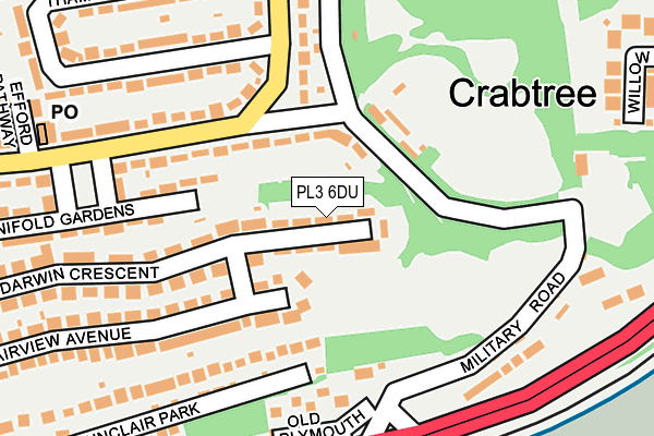 PL3 6DU map - OS OpenMap – Local (Ordnance Survey)