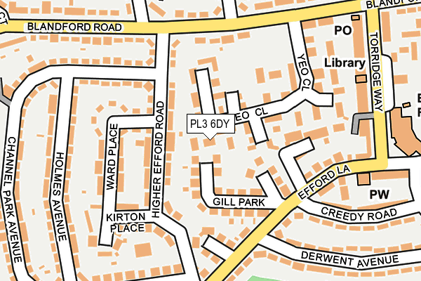 PL3 6DY map - OS OpenMap – Local (Ordnance Survey)