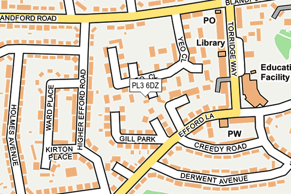 PL3 6DZ map - OS OpenMap – Local (Ordnance Survey)