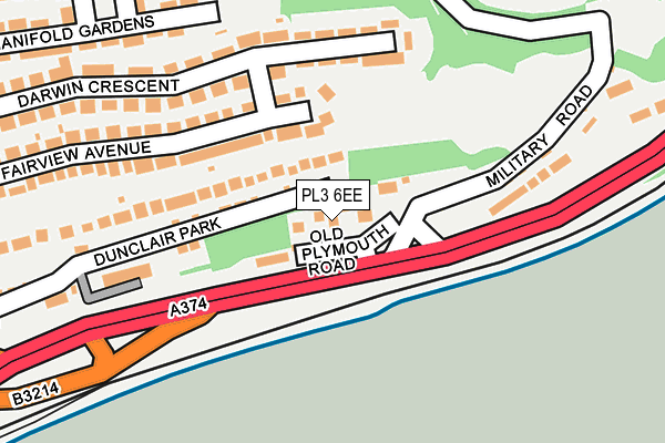 PL3 6EE map - OS OpenMap – Local (Ordnance Survey)