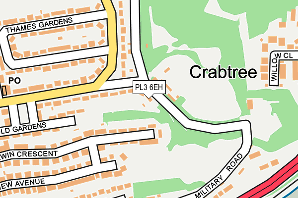 PL3 6EH map - OS OpenMap – Local (Ordnance Survey)