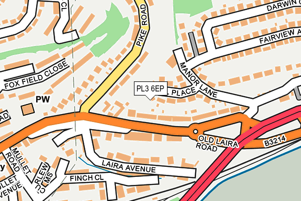 PL3 6EP map - OS OpenMap – Local (Ordnance Survey)