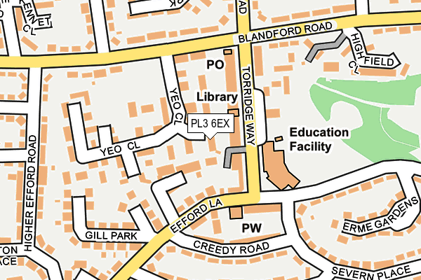 PL3 6EX map - OS OpenMap – Local (Ordnance Survey)