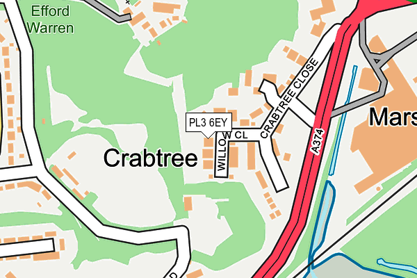 PL3 6EY map - OS OpenMap – Local (Ordnance Survey)