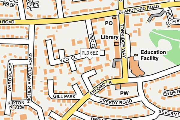 PL3 6EZ map - OS OpenMap – Local (Ordnance Survey)