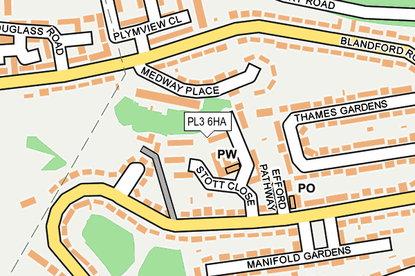 PL3 6HA map - OS OpenMap – Local (Ordnance Survey)